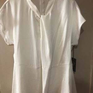 Vince Camuto Ivory Short Sleeve Blouse, size M, NWT